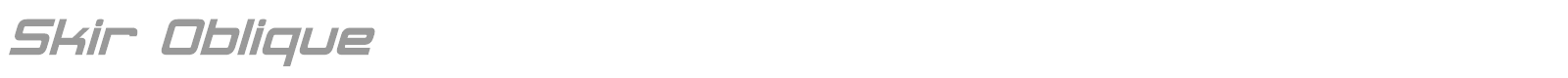 Skir Oblique font preview